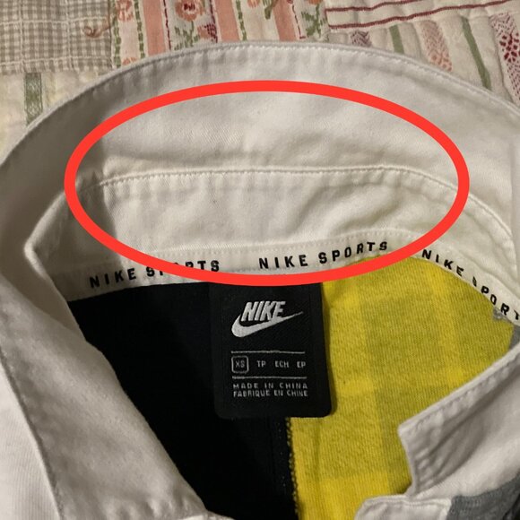 Nike Sports Women's long sleeve Cropped yellow plaid multicolor sweatshirt XS - Picture 10 of 10